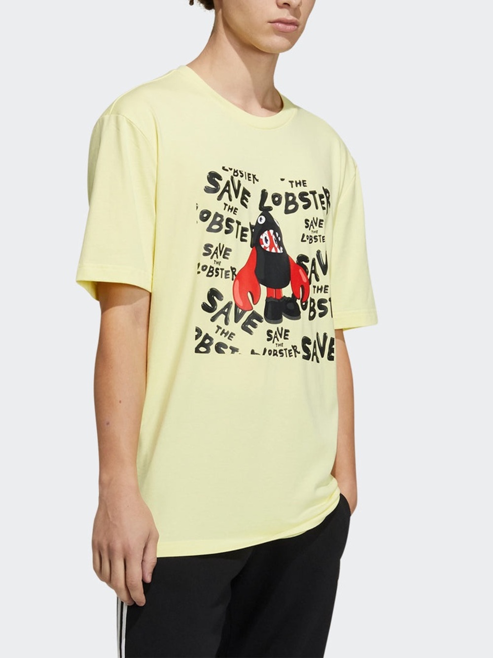 Adidas x Philip Colbert "Save The Lobster" Artist Tee Yellow Men’s Size Medium